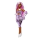 Papusa Barbie Deluxe Style cu par mov