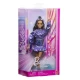 Papusa Barbie Deluxe Style cu rochie albastru metalizat Papusa Barbie Deluxe Style cu rochie albastru metalizat