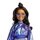 Papusa Barbie Deluxe Style cu rochie albastru metalizat Papusa Barbie Deluxe Style cu rochie albastru metalizat