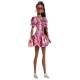 Papusa Barbie Deluxe Style cu rochie roz metalizat coral Papusa Barbie Deluxe Style cu rochie roz metalizat coral
