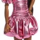 Papusa Barbie Deluxe Style cu rochie roz metalizat coral Papusa Barbie Deluxe Style cu rochie roz metalizat coral
