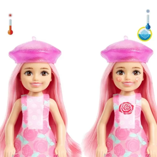 Papusa Barbie Chelsea Descopera Culoarea - Tinuta de ploaie Papusa Barbie Chelsea Descopera Culoarea - Tinuta de ploaie