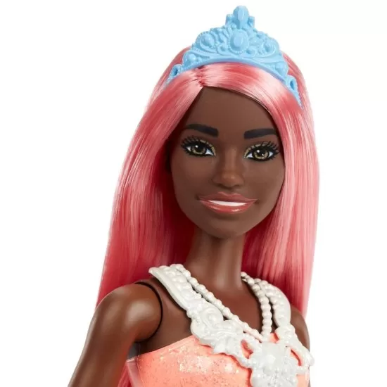 Papusa Barbie Dreamtopia printesa cu par corai Papusa Barbie Dreamtopia printesa cu par corai