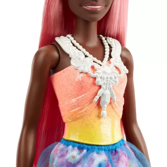 Papusa Barbie Dreamtopia printesa cu par corai Papusa Barbie Dreamtopia printesa cu par corai