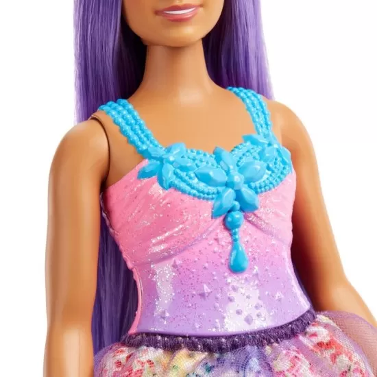 Papusa Barbie Dreamtopia printesa cu par mov