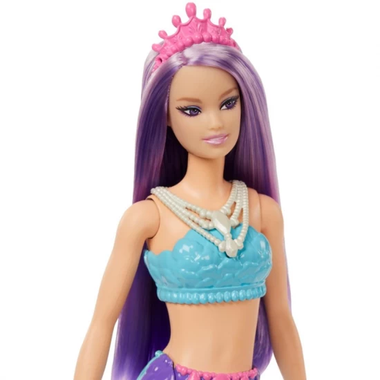 Papusa sirena cu par mov si coada mov Barbie Dreamtopia 