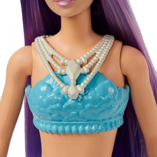 Papusa sirena cu par mov si coada mov Barbie Dreamtopia 