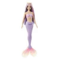 Papusa sirena cu par si coada mov Barbie Dreamtopia 