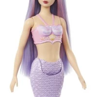 Papusa sirena cu par si coada mov Barbie Dreamtopia 