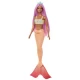 Papusa sirena cu parul roz si coada portocalie Barbie Dreamtropia Papusa sirena cu parul roz si coada portocalie Barbie Dreamtropia