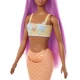 Papusa sirena cu parul roz si coada portocalie Barbie Dreamtropia Papusa sirena cu parul roz si coada portocalie Barbie Dreamtropia