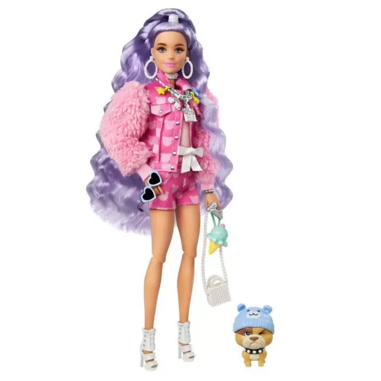 Papusa Barbie Extra Style cu par creponat