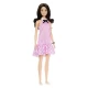 Papusa Barbie Fashionistas bruneta cu rochie roz Papusa Barbie Fashionistas bruneta cu rochie roz