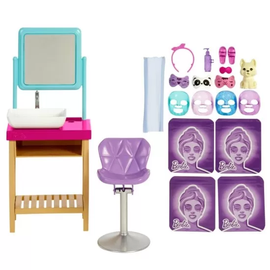 Set de joaca Barbie - Salonul de cosmetica Set de joaca Barbie - Salonul de cosmetica
