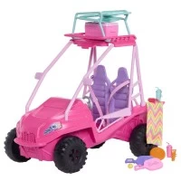 Set de joaca Barbie Mysteries Detectivi pe Plaja cu masinuta Buggy si accesorii