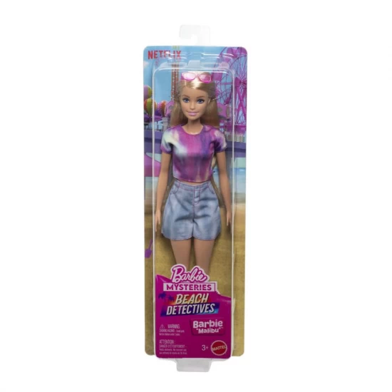 Papusa Barbie Malibu - Barbie Mysteries Detectivi pe Plaja