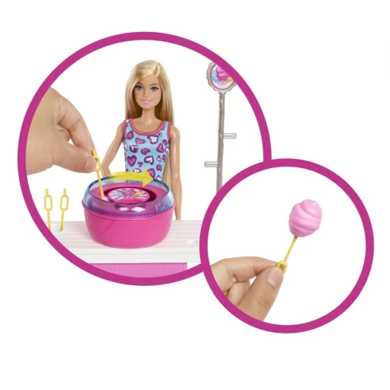 Set de joaca papusa Barbie Malibu cu accesorii - Barbie Mysteries Detectivi pe Plaja