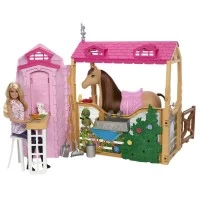 Set de joaca Barbie Mysteries cu calut si grajd
