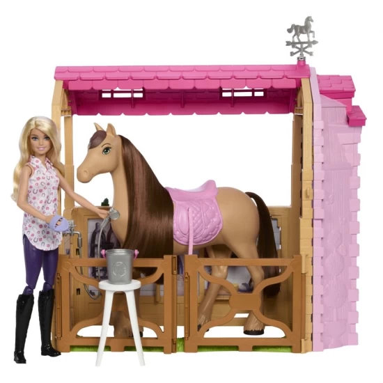 Set de joaca Barbie Mysteries cu calut si grajd