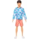 Papusa baiat Barbie Fashionistas cu bluza cu inimioare Papusa baiat Barbie Fashionistas cu bluza cu inimioare