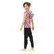 Papusa Barbie baiat Fashionistas cu maiou cu imprimeu cu fulgere Papusa Barbie baiat Fashionistas cu maiou cu imprimeu cu fulgere