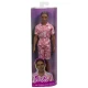 Papusa baiat Barbie Fashionistas in salopeta stil hawaian si sandale verzi Papusa baiat Barbie Fashionistas in salopeta stil hawaian si sandale verzi