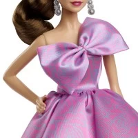 Papusa Barbie Birthday Wishes satena cu rochie roz 
