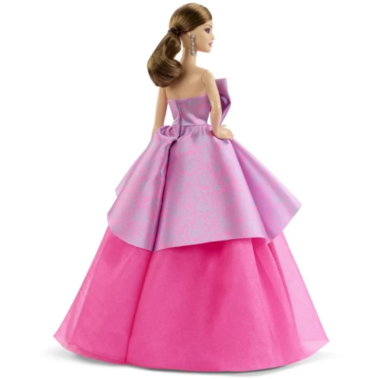 Papusa Barbie Birthday Wishes satena cu rochie roz Papusa Barbie Birthday Wishes satena cu rochie roz