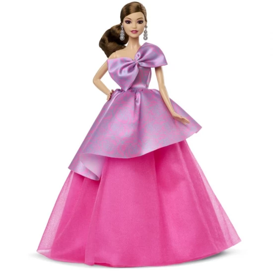 Papusa Barbie Birthday Wishes satena cu rochie roz Papusa Barbie Birthday Wishes satena cu rochie roz