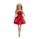 Papusa Barbie blonda cu rochie rosie rubin - Colectie aniversara 80 de ani Papusa Barbie blonda cu rochie rosie rubin - Colectie aniversara 80 de ani