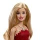 Papusa Barbie blonda cu rochie rosie rubin - Colectie aniversara 80 de ani Papusa Barbie blonda cu rochie rosie rubin - Colectie aniversara 80 de ani