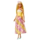 Papusa Barbie cu parul blond si rochie galbena Papusa Barbie cu parul blond si rochie galbena