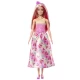 Papusa Barbie cu parul blond si rochie roz Papusa Barbie cu parul blond si rochie roz