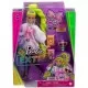 Papusa Barbie Extra cu par verde neon Papusa Barbie Extra cu par verde neon