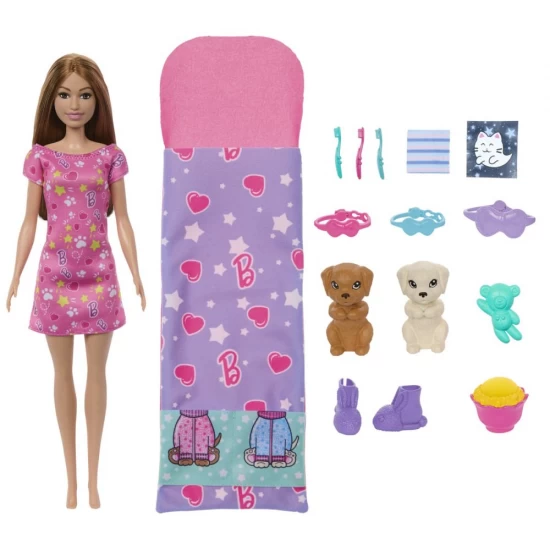 Set de joaca papusa Barbie cu 2 catelusi Color Change Set de joaca papusa Barbie cu 2 catelusi Color Change