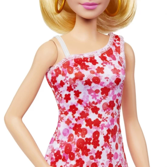 Papusa Barbie Fashionistas blonda cu rochita cu floricele Papusa Barbie Fashionistas blonda cu rochita cu floricele