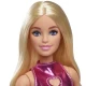 Papusa Barbie Fashionistas blonda cu rochita roz metalica Papusa Barbie Fashionistas blonda cu rochita roz metalica