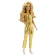 Papusa Barbie Fashionistas blonda cu salopeta aurie Papusa Barbie Fashionistas blonda cu salopeta aurie