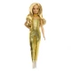 Papusa Barbie Fashionistas blonda cu salopeta aurie Papusa Barbie Fashionistas blonda cu salopeta aurie