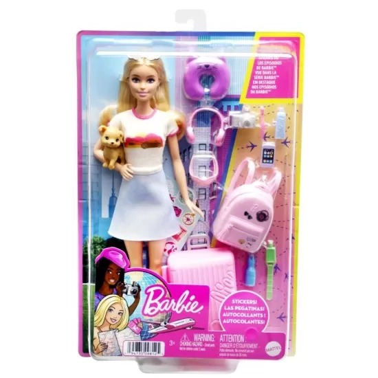 Papusa Barbie cu accesorii voiaj