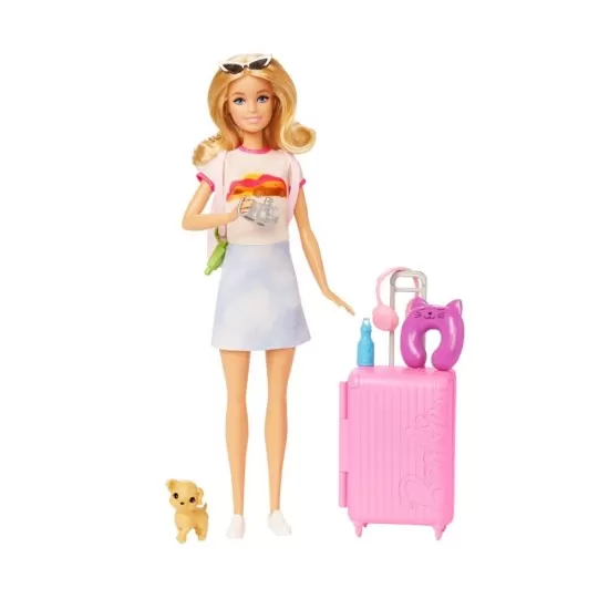 Papusa Barbie cu accesorii voiaj