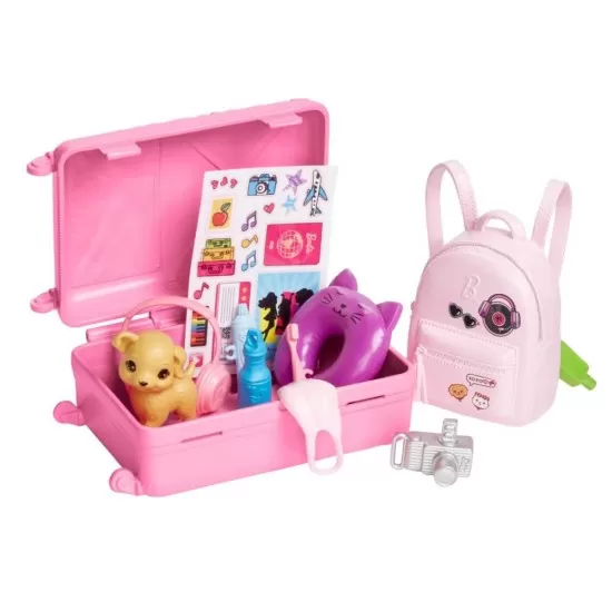 Papusa Barbie cu accesorii voiaj