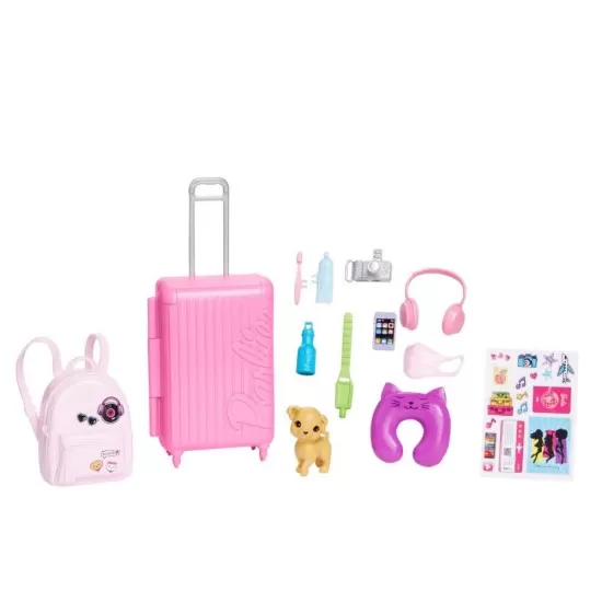 Papusa Barbie cu accesorii voiaj