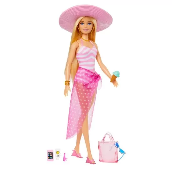 Papusa Barbie cu accesorii plaja Papusa Barbie cu accesorii plaja