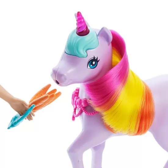 Set de joaca papusa Barbie cu unicorn Set de joaca papusa Barbie cu unicorn