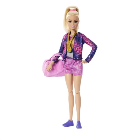 Papusa Barbie You Can Be - Gimnasta blonda cu accesorii Papusa Barbie You Can Be - Gimnasta blonda cu accesorii