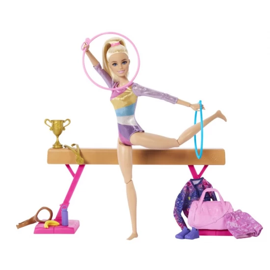 Papusa Barbie You Can Be - Gimnasta blonda cu accesorii Papusa Barbie You Can Be - Gimnasta blonda cu accesorii