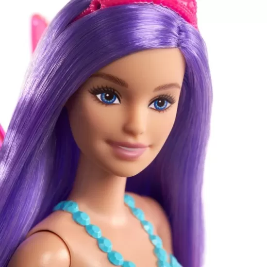 Papusa Barbie zana cu par mov Papusa Barbie zana cu par mov