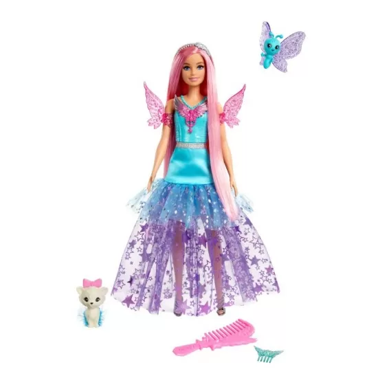 Papusa Barbie zana cu rochie albastra Papusa Barbie zana cu rochie albastra