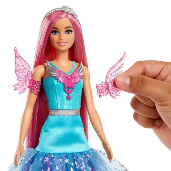 Papusa Barbie zana cu rochie albastra Papusa Barbie zana cu rochie albastra